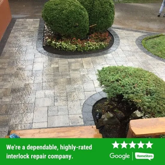 Image depicts interlocking from an interlock repair project by Oaks Home Services.