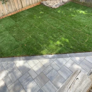Backyard Interlocking in Kleinburg, image by OAKS Home Services