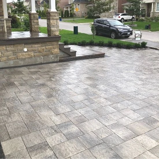 Driveway interlocking in Hamilton, image by OAKS Home Services