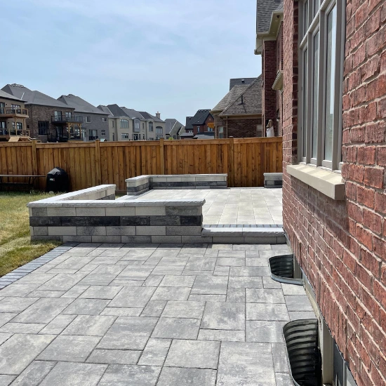 Patio interlocking services in Oshawa, image by OAKS Home Services