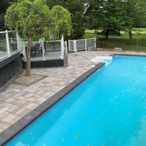 Ontario backyard interlocking services, image by OAKS Home Services
