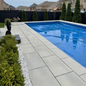 Backyard interlocking services in Keswick, image by OAKS Home Services