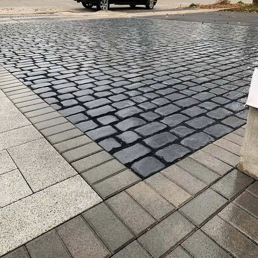 Driveway interlocking services in Vaughan, image by OAKS Home Services