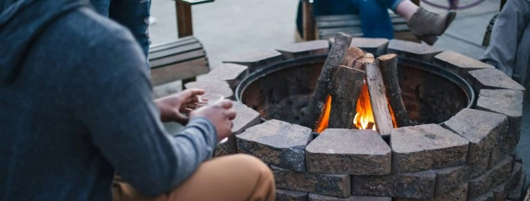Fireplaces and fire pits installation, image by OAKS Home Services