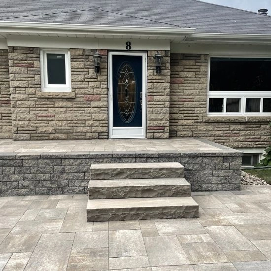 Porch interlocking in Keswick, image by OAKS Home Services