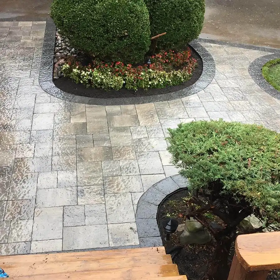 Walkway interlocking services in Vaughan, image by OAKS Home Services