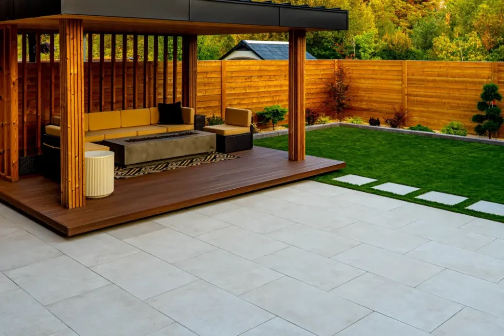 Modern Backyard Patio with Custom Gazebo Project