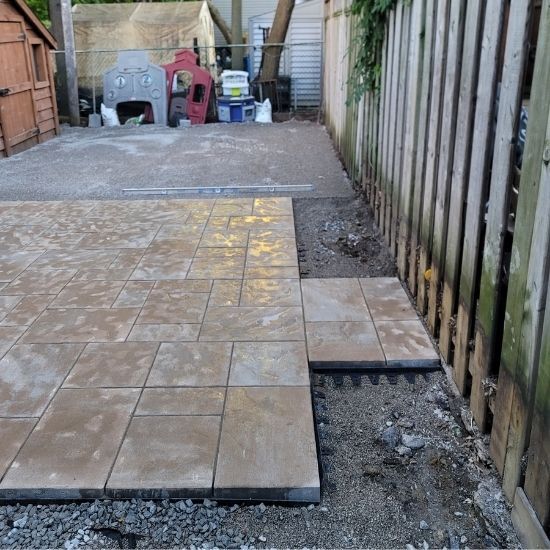 interlocking patio project yonge and eglinton installation