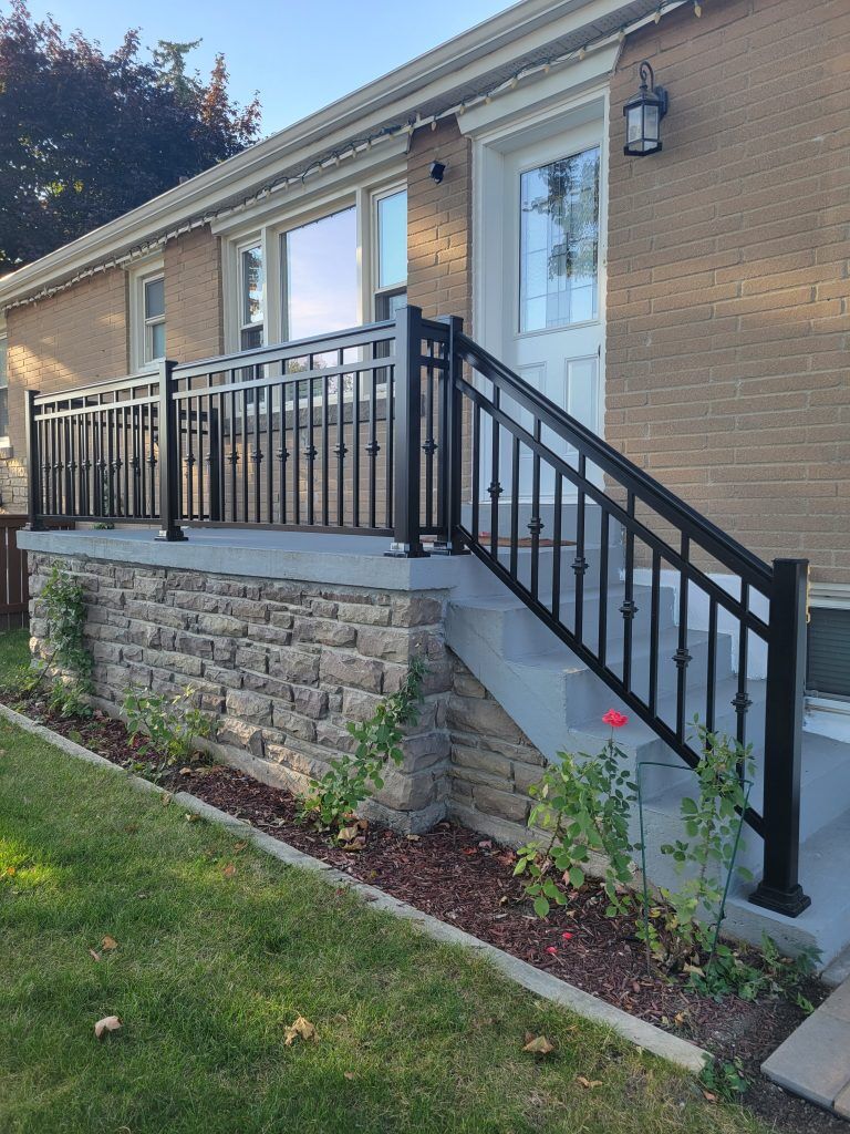 concrete wall and steps construction