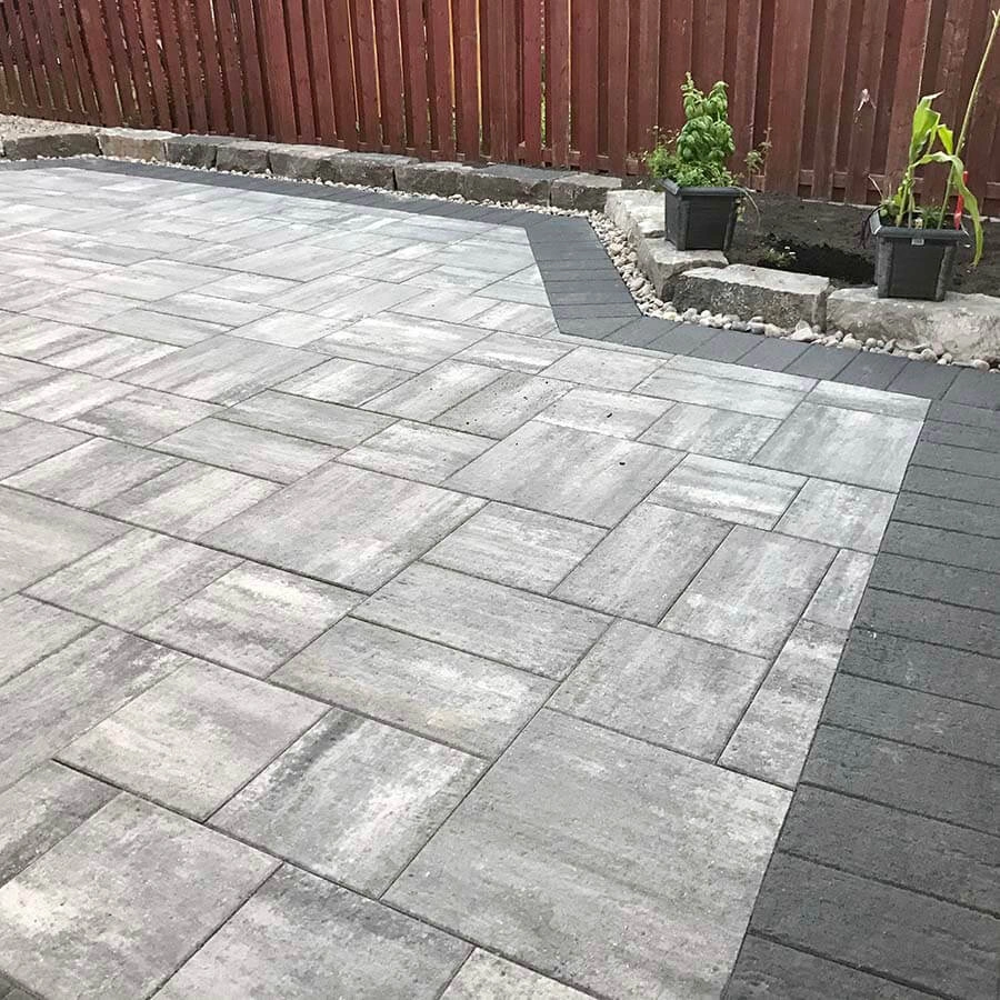 Backyard interlocking services in Markham, image by OAKS Home Services