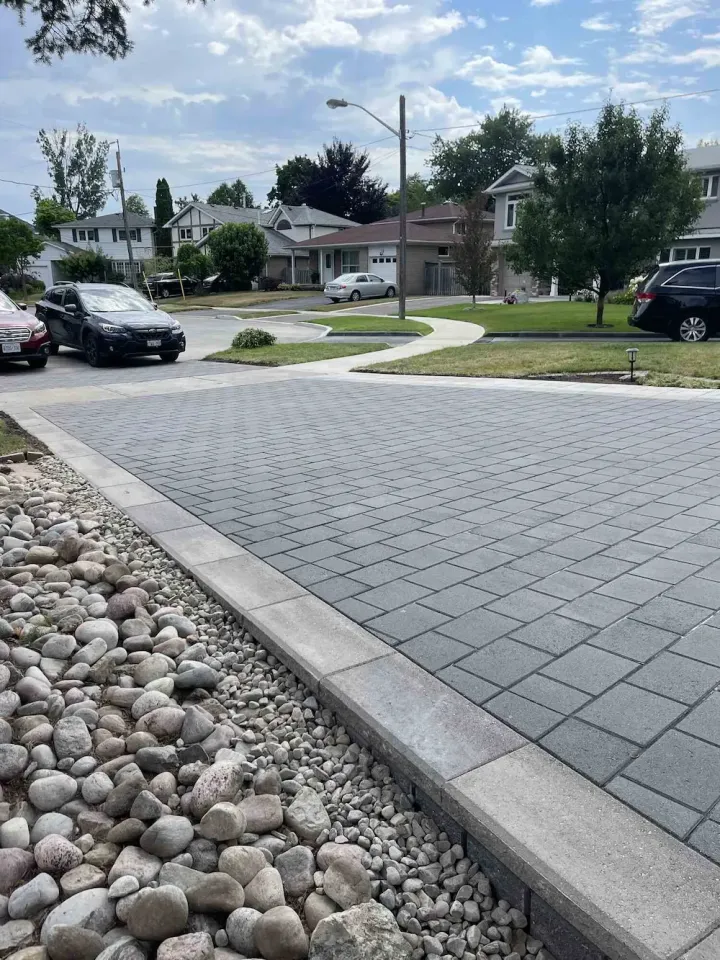 Driveway interlocking services in Ontario, image by OAKS Home Services