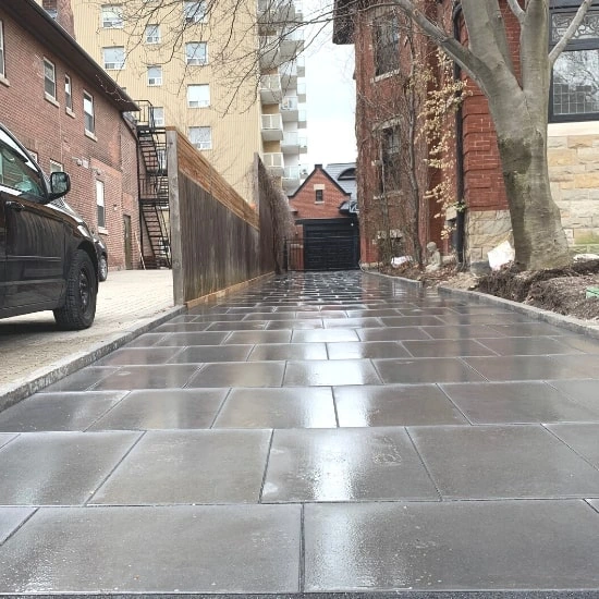 Driveway interlocking contractor in Burlington, image by OAKS Home Services