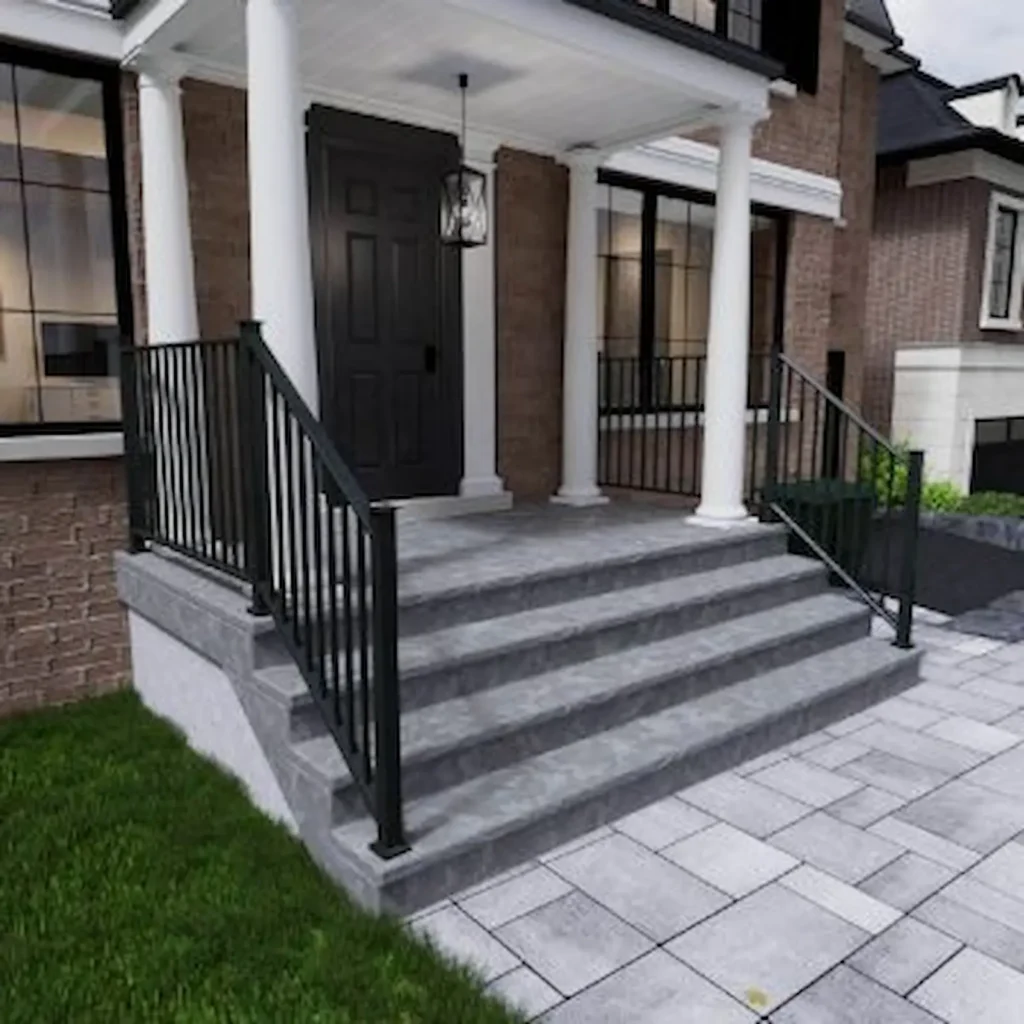 Entryway steps landscape designer, image by OAKS Home Services