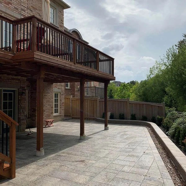 Porch interlocking services in North York, image by OAKS Home Services