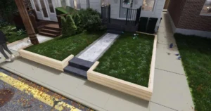 Front Yard And Walkway Design 3D Rendering, image by OAKS Home Services